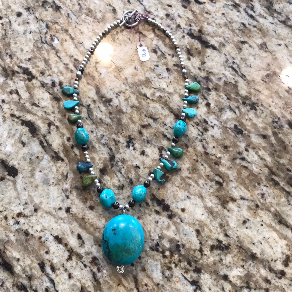 ALL REAL TQ, pearl, sterling silver necklace